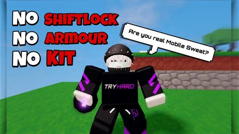 Becoming A Real Mobile Sweat In Roblox Bedwars Youtube