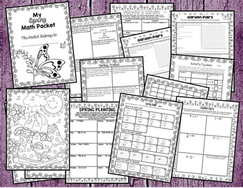 Spring Math Pack For 5th Grade Teaching Resources