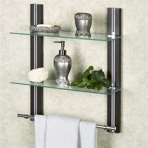 One of the best glass bathroom shelves currently in the market is this unit from geekdigg. Bathroom Glass Shelf Organizer with Towel Holder 2 Tire ...