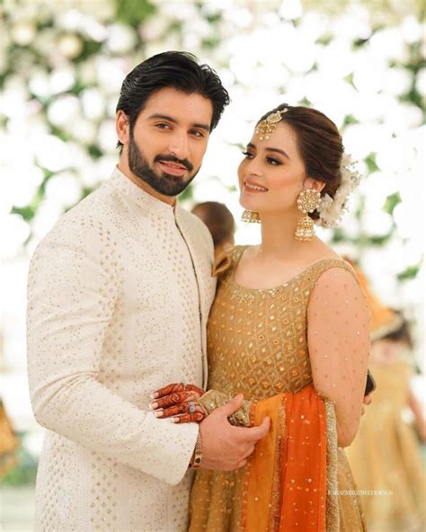 Bewitching Portraits Of Aiman Khan And Muneeb Butt From Minals Wedding