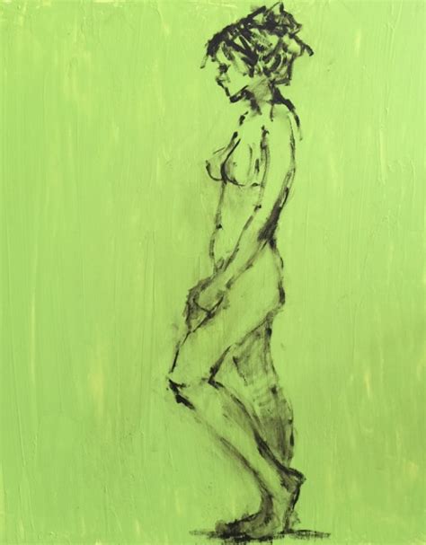Connie Chadwell S Hackberry Street Studio Nude On Chartreuse