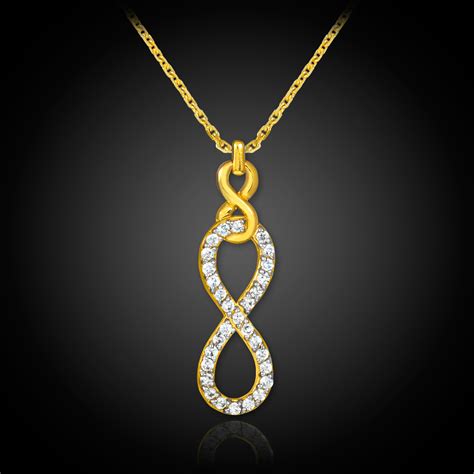 14k Gold Vertical Infinity Diamond Necklace