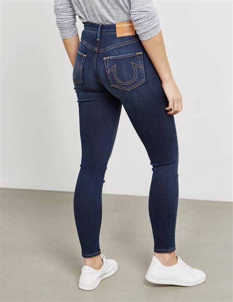 True Religion Denim Womens High Rise Super Skinny Jeans Blue Lyst