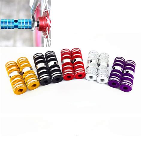 2 Pcslot Cycling Bike Bicycle Pedals 38 Axle Sexangle Cylinder Aluminum Alloy Foot Pegs High