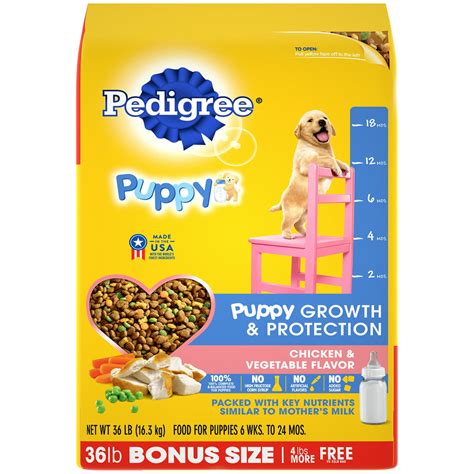 Pedigree Puppy Growth And Protection Dry Dog Food Chicken And Vegetable