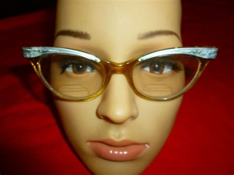 true vintage cateye eyeglasses 1950s alum 5 1 2 135 ebay true vintage cat eye eyeglasses