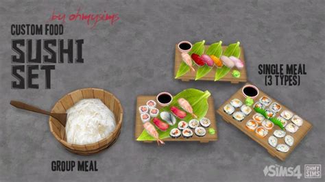 Sushi Set At Oh My Sims 4 Sims 4 Updates