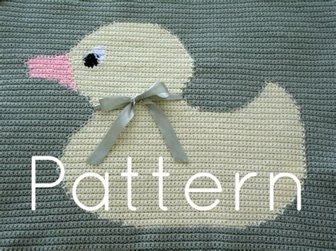 Pattern Yellow Ducky Baby Blanket Crochet Pattern Instant Etsy