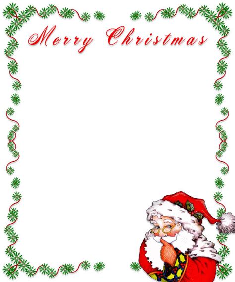 Free Santa Claus Christmas Borders Clipart Frames