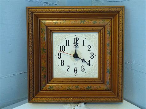 Vintage Clock Wall Clock Wood Clock Decorative Wall Clock Small