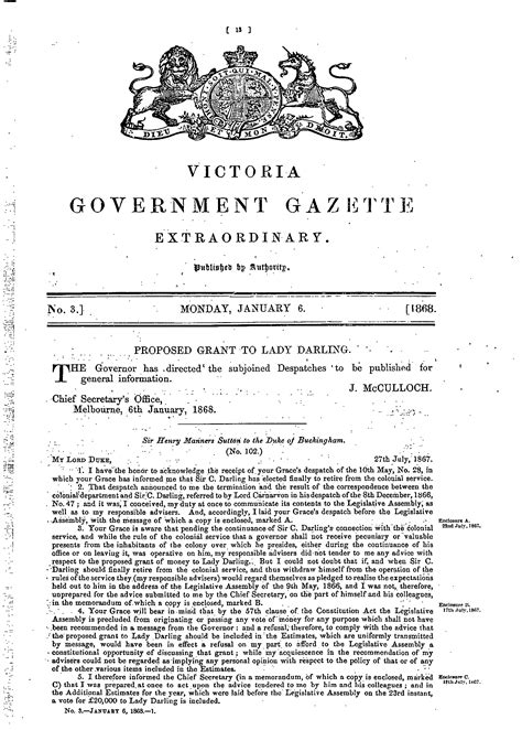 Victoria Government Gazette Online Archive 1868 P13