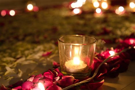 Proposal Setting With Flowers And Candles Pathway At Home In Delhi Ncr