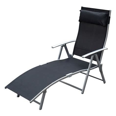 chaise lounge chair folding pool beach yard adjustable