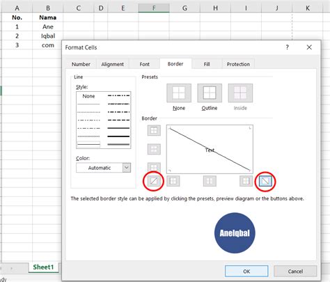 CARA MEMBUAT GARIS DI TULISAN EXCEL Warga Co Id