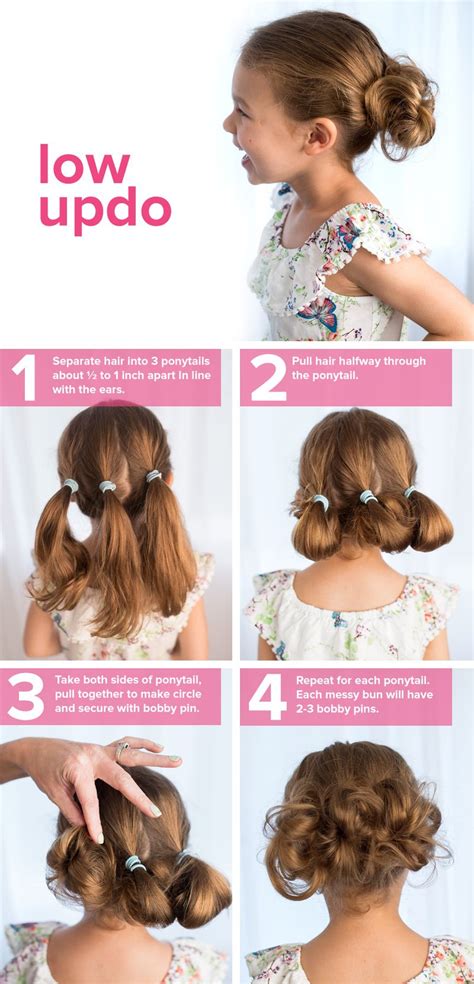 5 Fast Easy Cute Hairstyles For Girls Low Updo