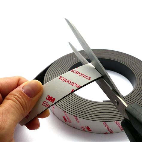 Flexible Magnetic Tape Strip With 3m Adhesive 16mm X 25mm X 100cm