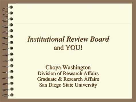 Ppt Institutional Review Board And You Powerpoint Presentation Free