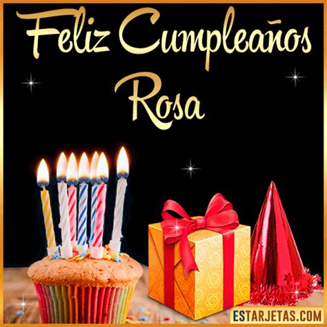Feliz Cumpleaños Rosa Imágenes  Tarjetas Y Mensajes