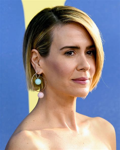 Sarah Paulson HarpersBAZAARUK High Fashion Hair Sarah Paulson Cfda