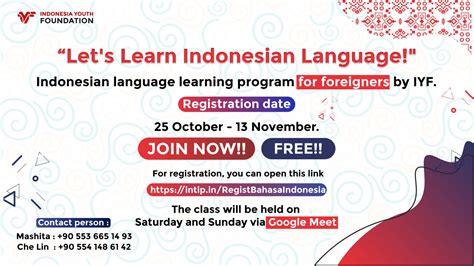 Indonesian Language Learning Program By Iyf Indonesia Youth Foundation