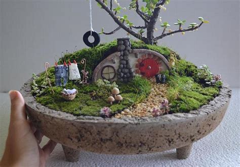 Hobbit House Miniature Garden By Pinkydinkydesigns On Zibbet