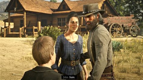 Red Dead Redemption 2 John Marston Reunites With Abigail And Jack Marstone Rdr2 2018 Youtube