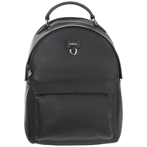 Furla Furla Leather Rucksack Backpack Travel Favola Onyx 10832804