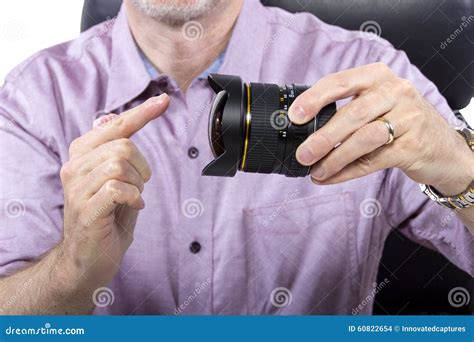 Photographer With Equipment Stock Photo Image Of Fisheye Operator