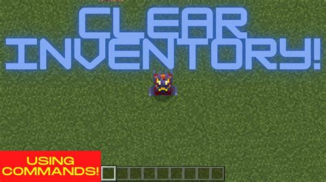 How To Clear Your Inventory Using Commands In Minecraft Youtube