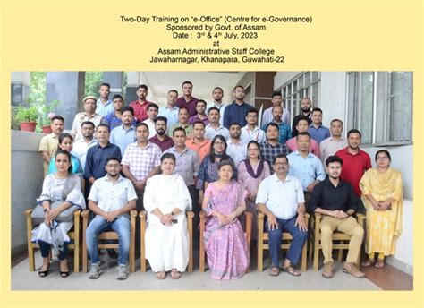 Two Day Training On “e Office” Centre For E Governance Wef 3rd