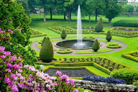 Elaborate Gardens Of Dunrobin Castle Scotland Dornoch Holiday Park