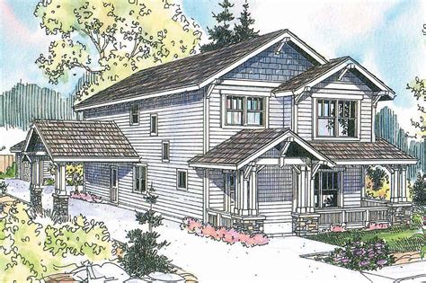 He uses a perfect blend of stone, shake and siding creating a unique craftsman look. Craftsman House Plans - Grovedale 30-574 - Associated Designs