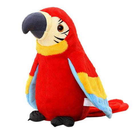 Multitrust Talking Stuffed Parrot Repeat Speaking Bird Toy For Kids