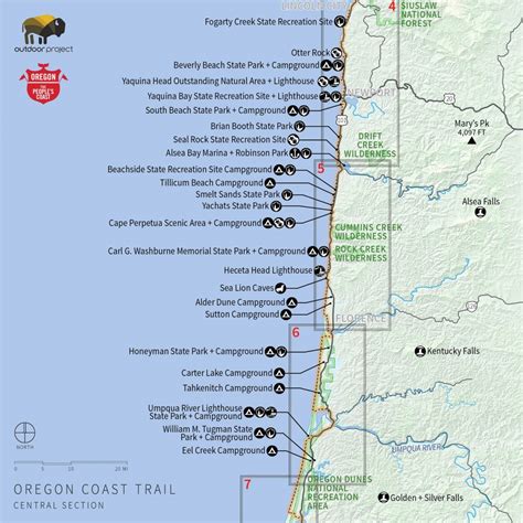 Map Of Oregon And California Coastline Printable Maps