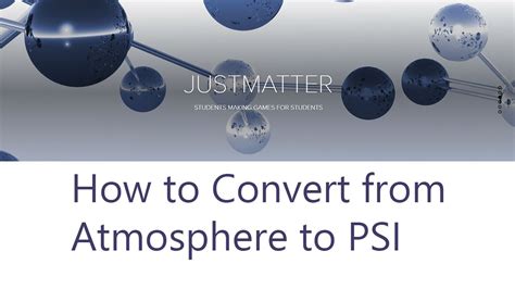 How To Convert From Atmospheres To Psi Youtube