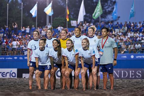 U S Womens Beach Soccer National Team On The Sand In Chula Vista