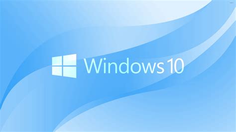 Windows 10 White Text Logo On Light Blue Wallpaper Computer