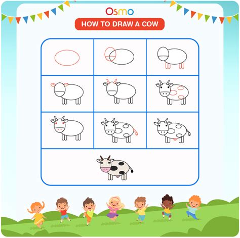 How To Draw A Cow A Step By Step Tutorial For Kids