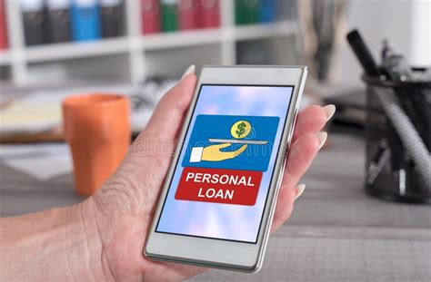 Personal Loan Concept On A Smartphone Stock Image Image Of Dollar