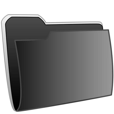 Black Folder Icon Transparent