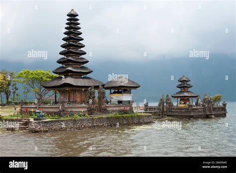 Pura Ulun Danu Bratan Temple On The Edge Of Lake Bratan Baturiti Bali