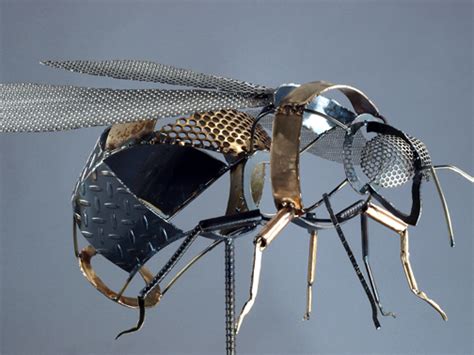 Bee Insect Sculpture Bronze Steel Bee Insect Art