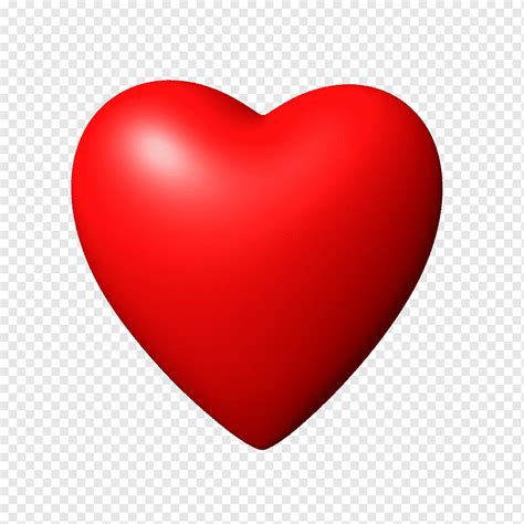 Red Heart Illustration Heart Icon 3d Red Heart Love Heart Emoticon