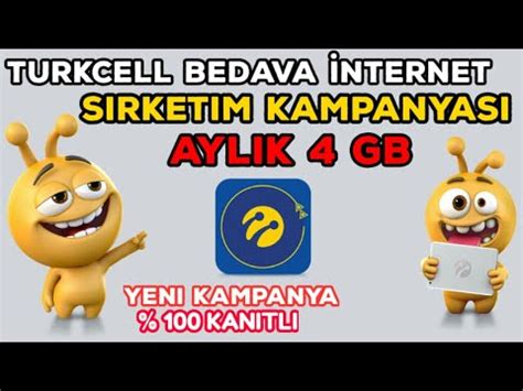 TURKCELL BEDAVA İNTERNET 4 GB Yeni Kampanya izle sende al YouTube