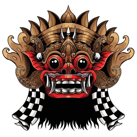 Barong Balinese Mask Vector Illustration Vector Art At Vecteezy 252