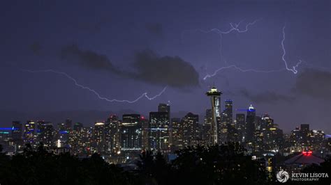A Rare Lightning Storm Over Seattle Kevin Lisota Photography