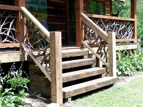 However, wooden handrails can also be used with more modern railing materials, such as metal or glass, to provide a unique style. Outdoor Wooden Stairs Giving Unique, Warm Look to Modern Houses