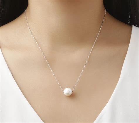 Honora Sliding Cultured Ming Pearl Necklace Sterling Silver Qvc Com
