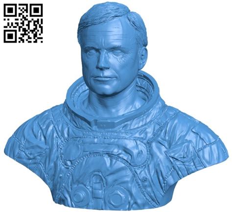 Neil Armstrong Bust B005961 Download Free Stl Files 3d Model For 3d