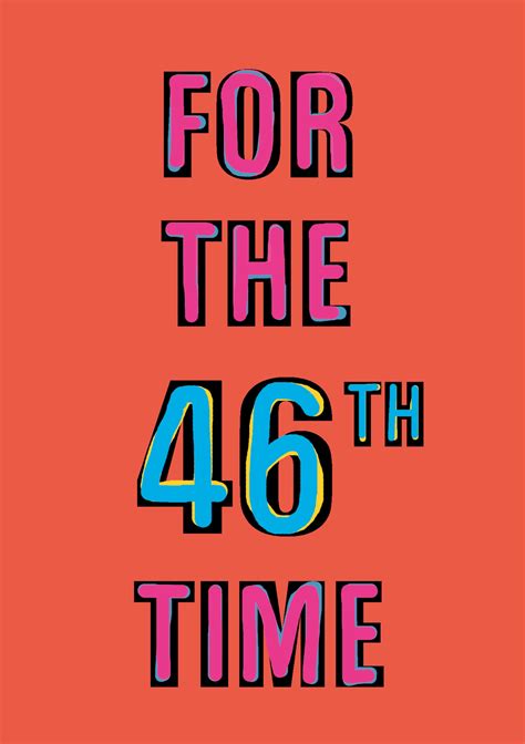 Happy 46th Birthday Funny 46th Birthday Card 46 Years Old Etsy